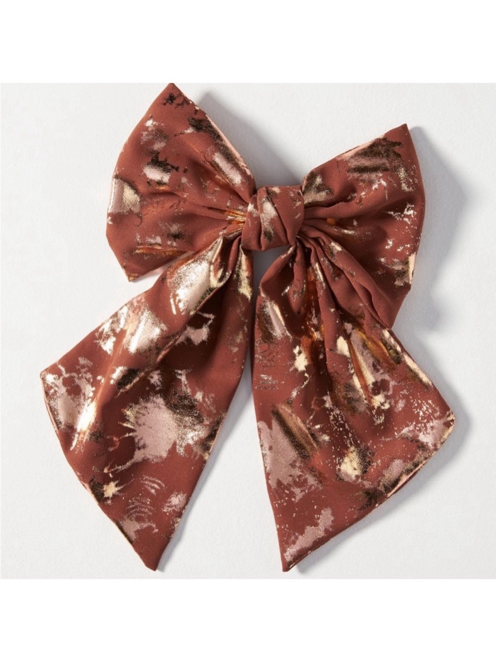 Anthropologie Jumbo Shimmer Hair Bow Barrette New With Tags